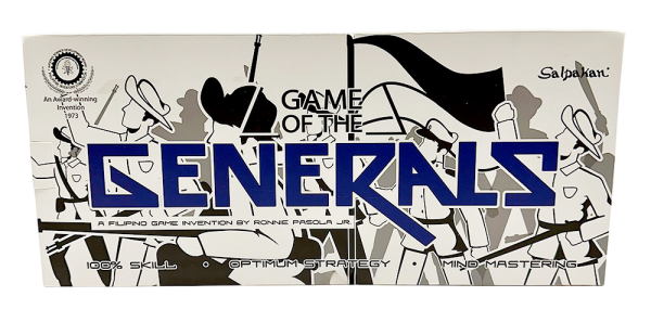 Caja del juego Game of the Generals ideal para jugar de 2, enfocándose en estrategia y habilidades mentales.