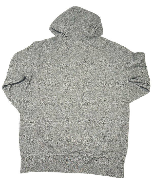 Sudadera con cremallera gris de H&M vista por detrás, ideal para un estilo casual y cómodo.
