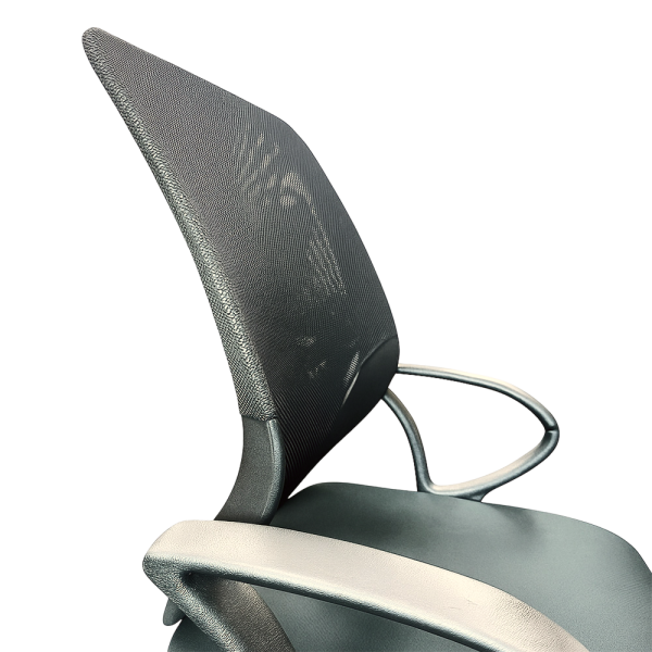 Ergonomic mesh office desk chair with supportive backrest and modern armrests for comfortable seating.