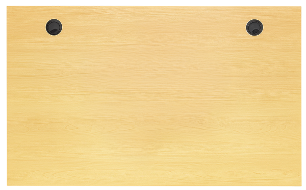 Vista superior de un escritorio barato OFX Mesa Ergonómica color madera clara, ideal para oficina o estudio.