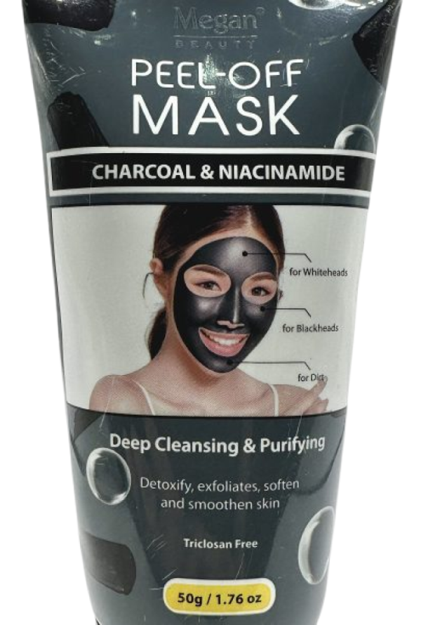 Mascarilla peel-off de carbón para eliminar puntos negros, limpieza profunda y exfoliación facial.