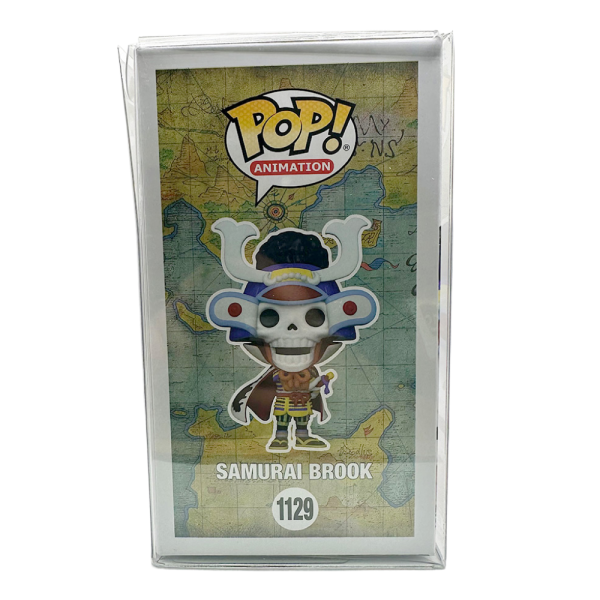 Funko One Piece Samurai Brook en caja, figura coleccionable de la serie animada, número 1129.