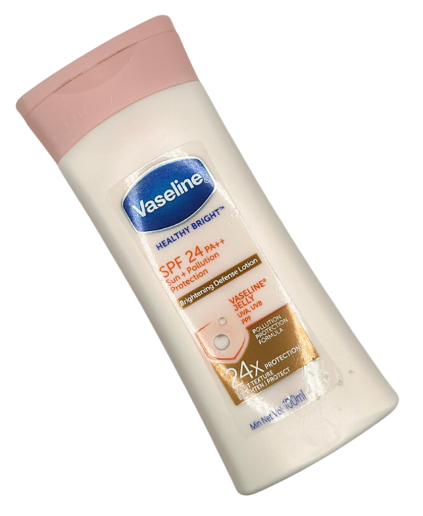 Vaseline Healthy Bright SPF24, loción corporal de cremas hidratantes corporales con protección solar.