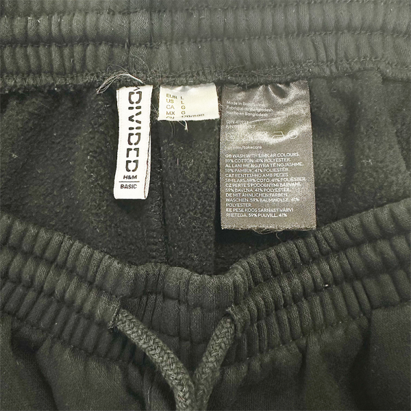 Pantalones de chándal negros H&M para mujer, ropa deportiva mujer cómoda y básica con cintura elástica.