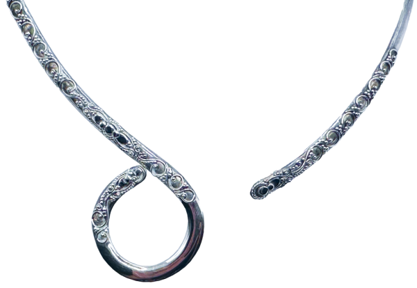 Collar Abierto de Plata con Aro - Image 3