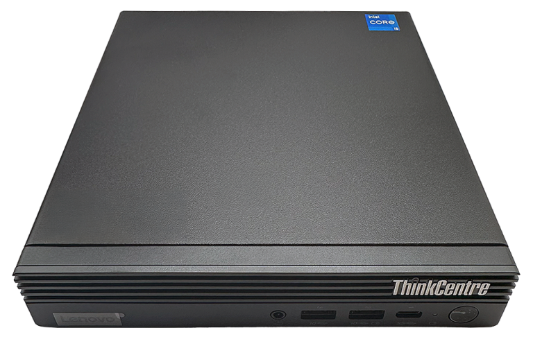 Ordenador sobremesa Lenovo ThinkCentre M70q Gen 5 compacto, ideal para oficinas y espacios de trabajo reducidos.